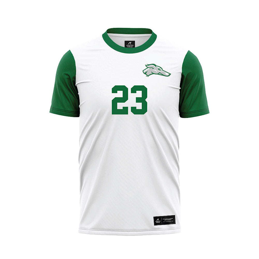 ENMU - NCAA Men's Soccer : Yaseen Blacksher - White Soccer Jersey-0