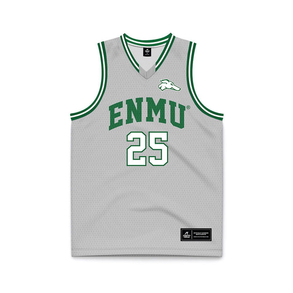 ENMU - NCAA Women's Basketball : Mekhila Brown - Grey Basketball Jersey-0