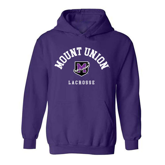 Mount Union - NCAA Men's Lacrosse : Mason Discenza - Classic Shersey Hooded Sweatshirt-0