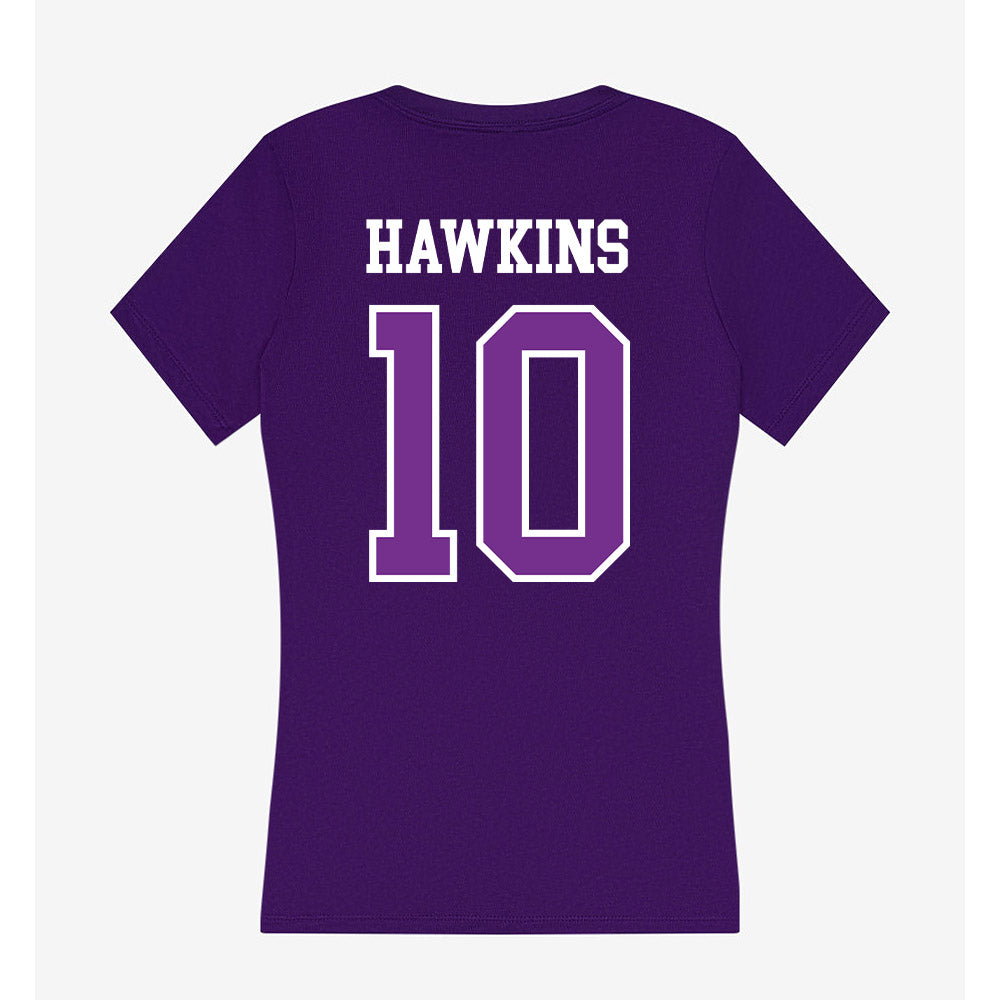 Mount Union - NCAA Football : Hugo Hawkins - Women's V-Neck T-Shirt-1