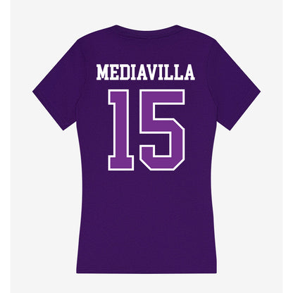 Mount Union - NCAA Baseball : Angel Mediavilla - Women's V-Neck T-Shirt-1