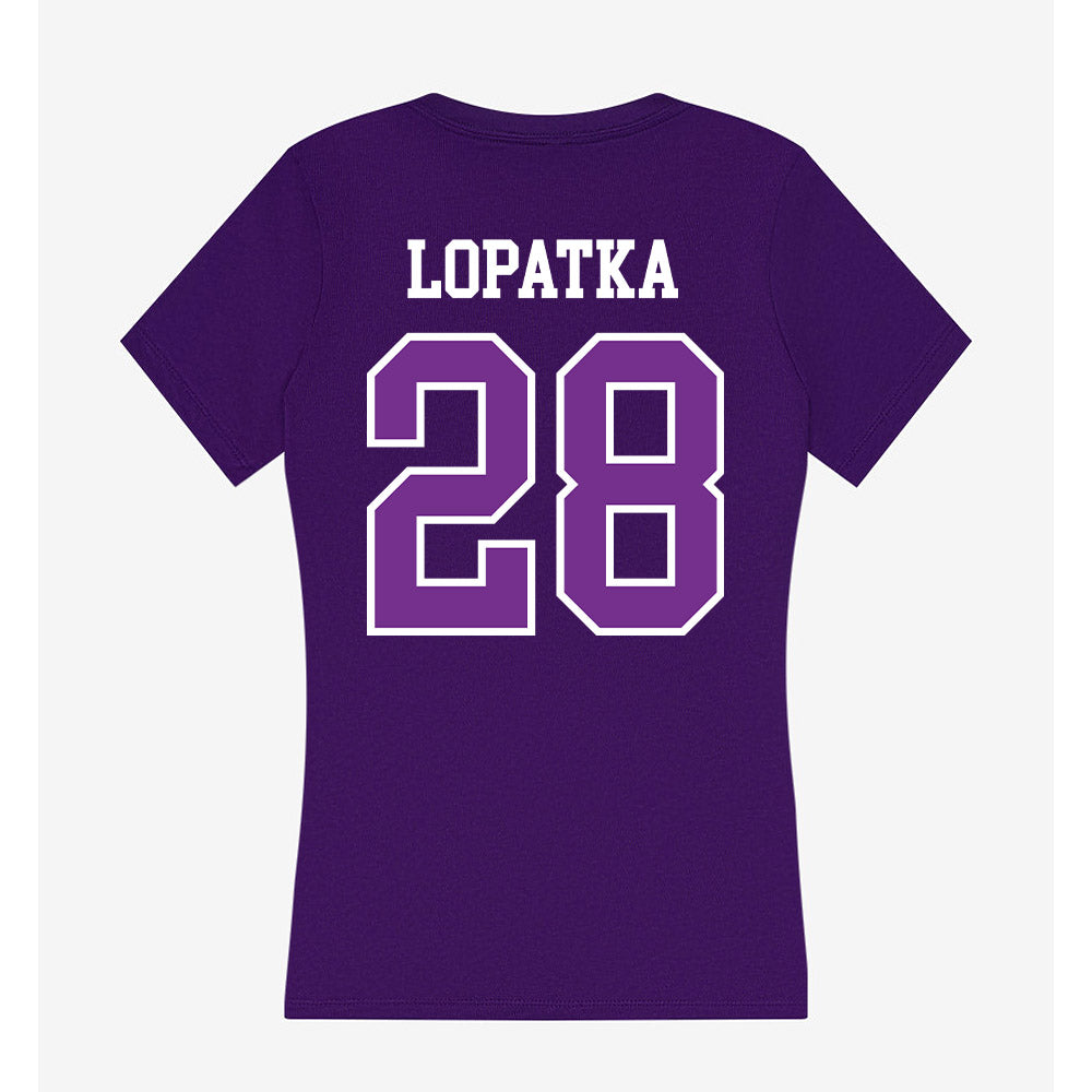 Mount Union - NCAA Men's Lacrosse : Nikolai Lopatka - Women's V-Neck T-Shirt-1