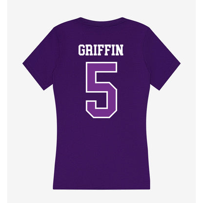 Mount Union - NCAA Women's Basketball : Kelley Griffin - Women's V-Neck T-Shirt-1