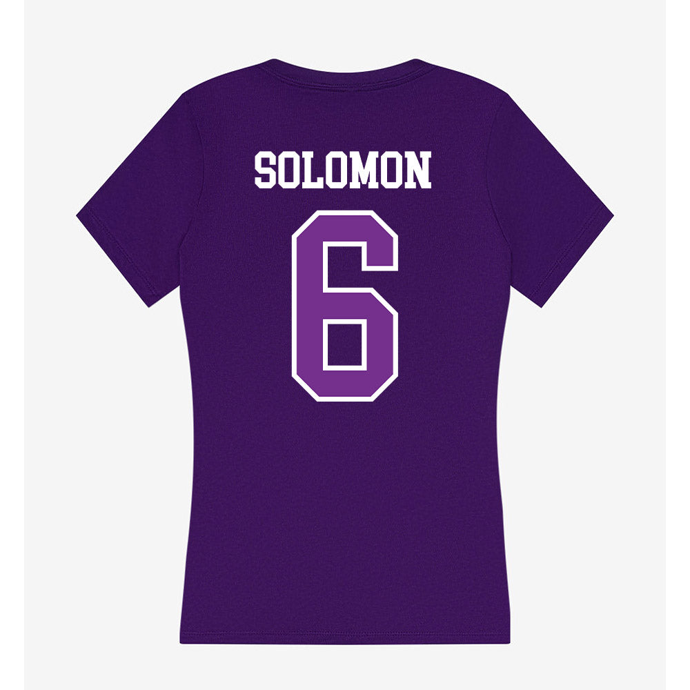 Mount Union - NCAA Football : Stacey Solomon - Women's V-Neck T-Shirt-1