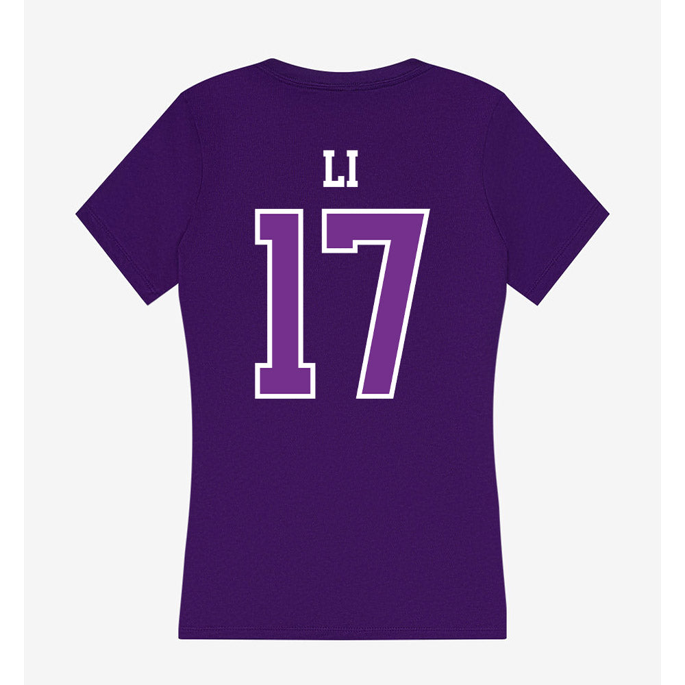 Mount Union - NCAA Men's Lacrosse : braylon li - Women's V-Neck T-Shirt-1