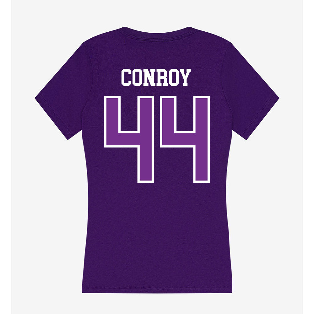 Mount Union - NCAA Women's Basketball : Tess Conroy - Women's V-Neck T-Shirt-1