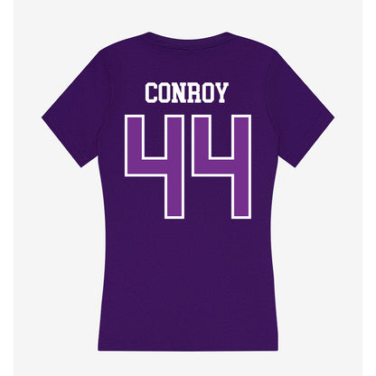 Mount Union - NCAA Women's Basketball : Tess Conroy - Women's V-Neck T-Shirt-1