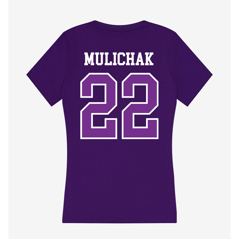 Mount Union - NCAA Men's Soccer : Ethan Mulichak - Women's V-Neck T-Shirt-1