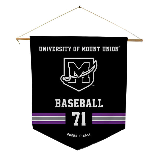 Mount Union - NCAA Baseball : Brayden Buerkle-Hall - Pennant - 18" x 21"-0