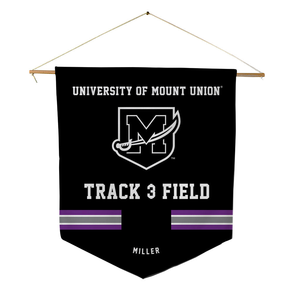 Mount Union - NCAA Men's Track & Field : Michael Miller - Pennant - 18" x 21"-0