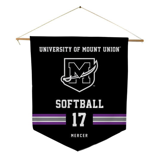 Mount Union - NCAA Softball : Sydney Mercer - Pennant - 18" x 21"-0