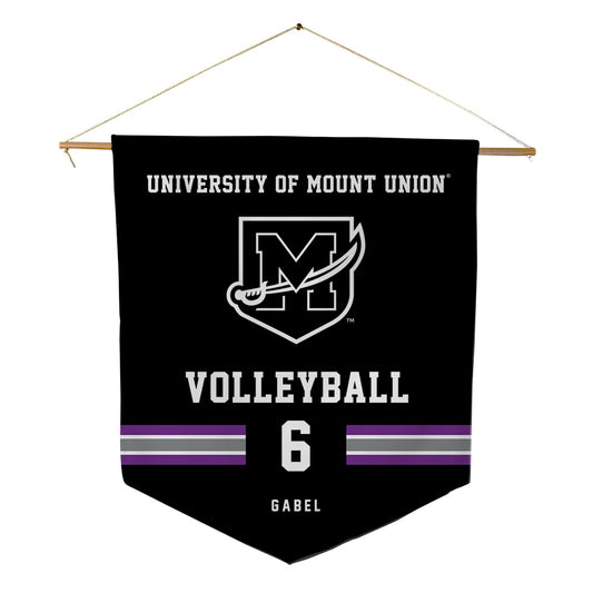 Mount Union - NCAA Men's Volleyball : Peyton Gabel - Pennant - 18" x 21"-0
