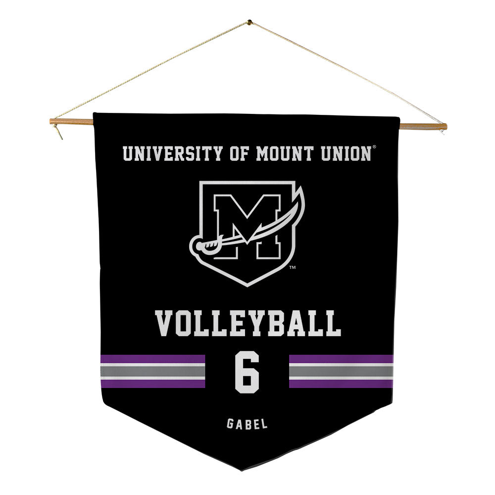 Mount Union - NCAA Men's Volleyball : Peyton Gabel - Pennant - 18" x 21"-0