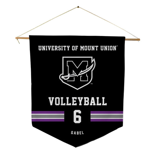Mount Union - NCAA Men's Volleyball : Peyton Gabel - Pennant - 18" x 21"-0