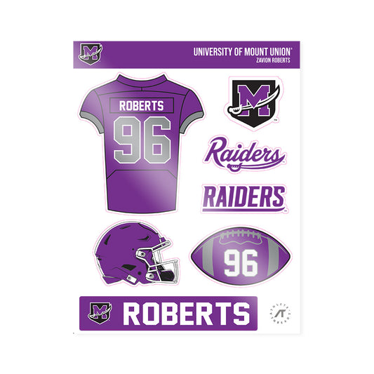Mount Union - NCAA Football : Zavion Roberts - Sticker Sheet-0