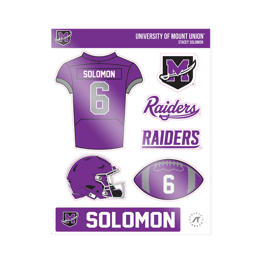 Mount Union - NCAA Football : Stacey Solomon - Sticker Sheet-0