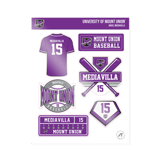 Mount Union - NCAA Baseball : Angel Mediavilla - Sticker Sheet-0