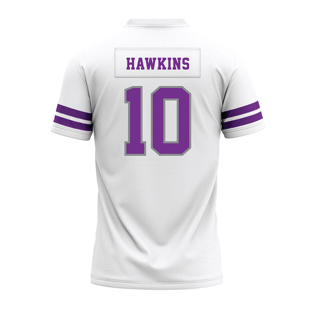 Mount Union - NCAA Football : Hugo Hawkins - White Premium Football Jersey-1
