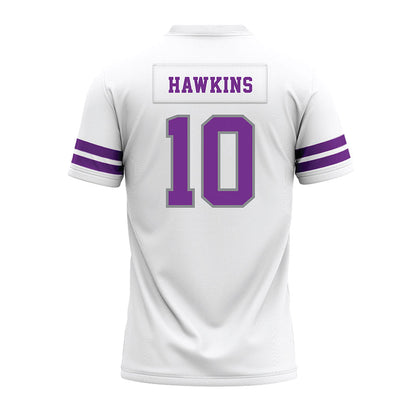 Mount Union - NCAA Football : Hugo Hawkins - White Premium Football Jersey-1