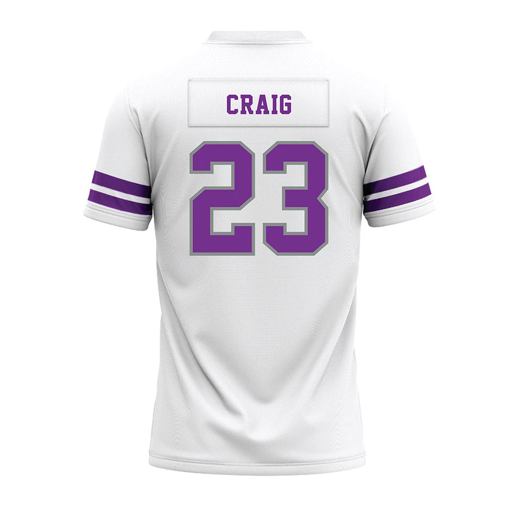 Mount Union - NCAA Football : Eli Craig - White Premium Football Jersey-1