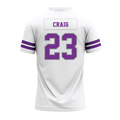 Mount Union - NCAA Football : Eli Craig - White Premium Football Jersey-1