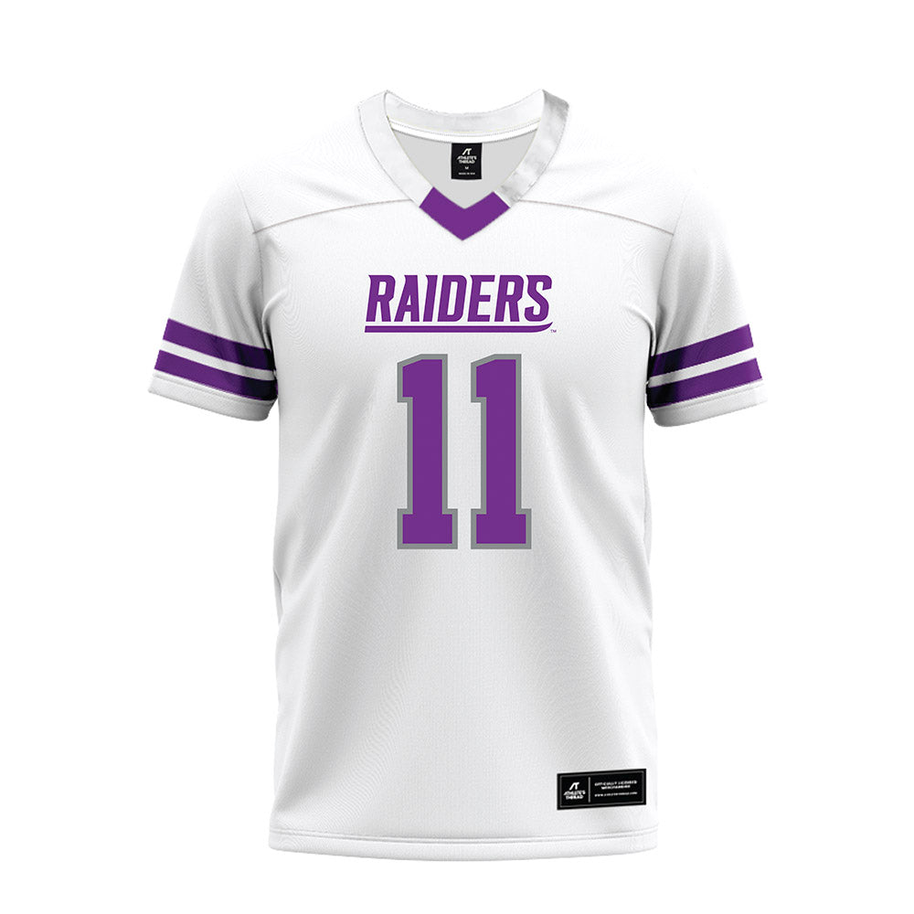 Mount Union - NCAA Football : Preston Smith - White Premium Football Jersey-0