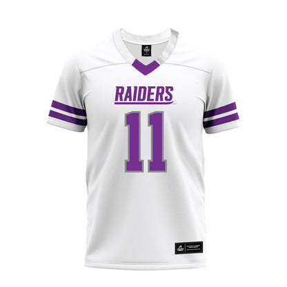 Mount Union - NCAA Football : Preston Smith - White Premium Football Jersey-0