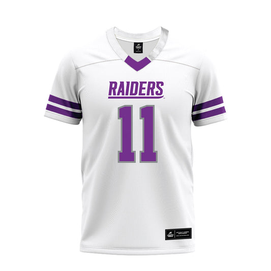Mount Union - NCAA Football : Preston Smith - White Premium Football Jersey-0
