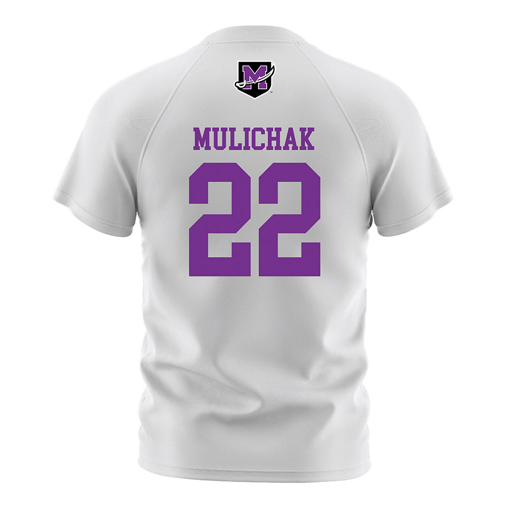 Mount Union - NCAA Men's Soccer : Ethan Mulichak - White Soccer Jersey-1