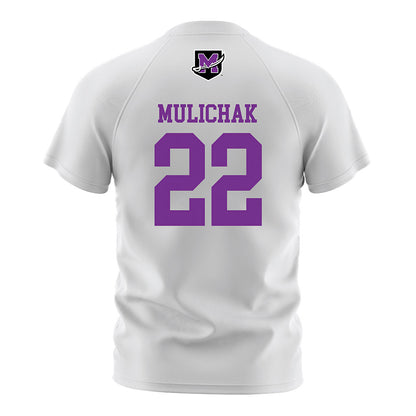 Mount Union - NCAA Men's Soccer : Ethan Mulichak - White Soccer Jersey-1