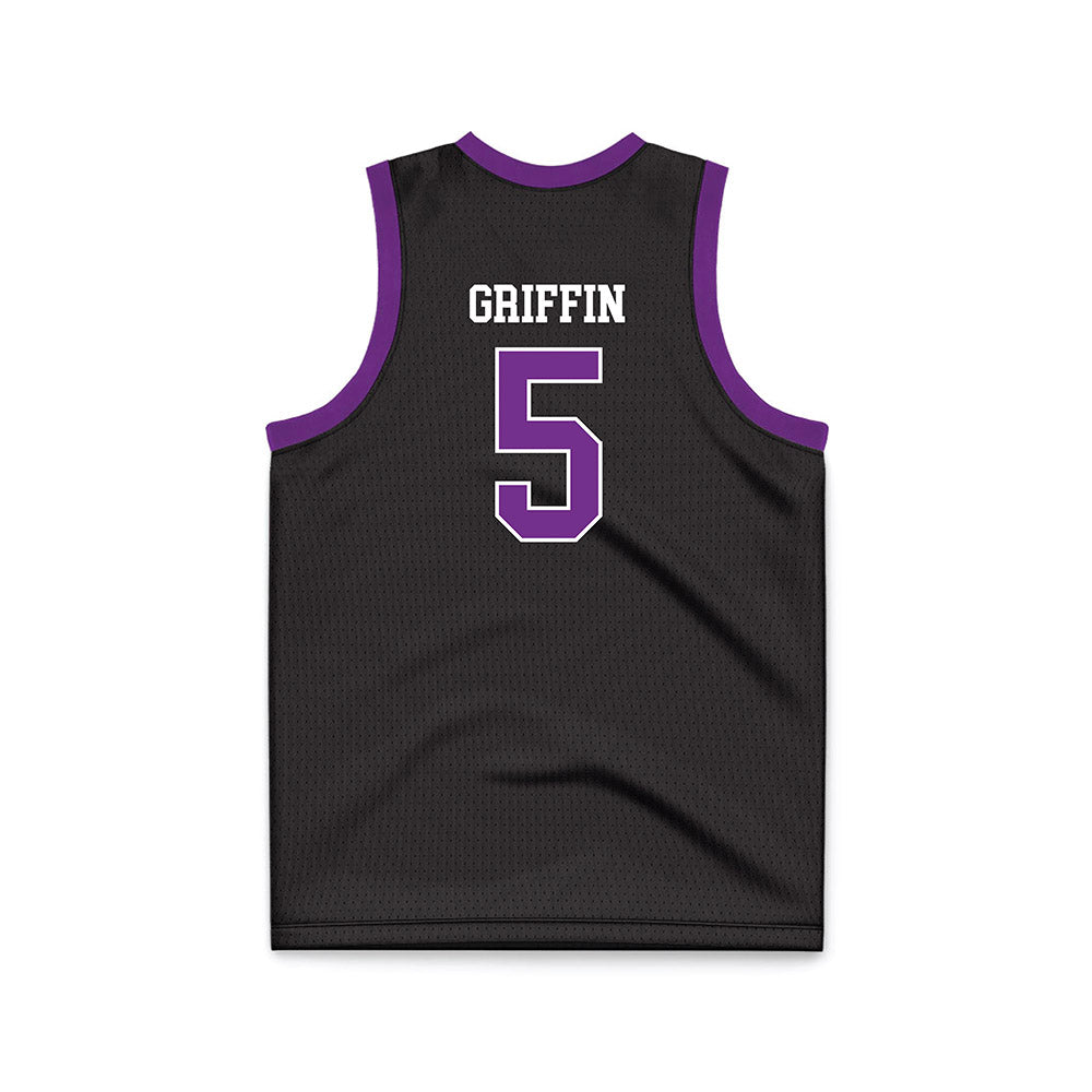 Mount Union - NCAA Women's Basketball : Kelley Griffin - Black Basketball Jersey-1