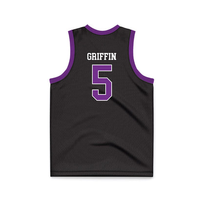 Mount Union - NCAA Women's Basketball : Kelley Griffin - Black Basketball Jersey-1