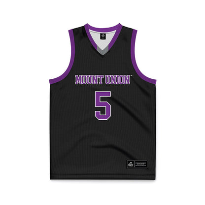 Mount Union - NCAA Women's Basketball : Kelley Griffin - Black Basketball Jersey-0