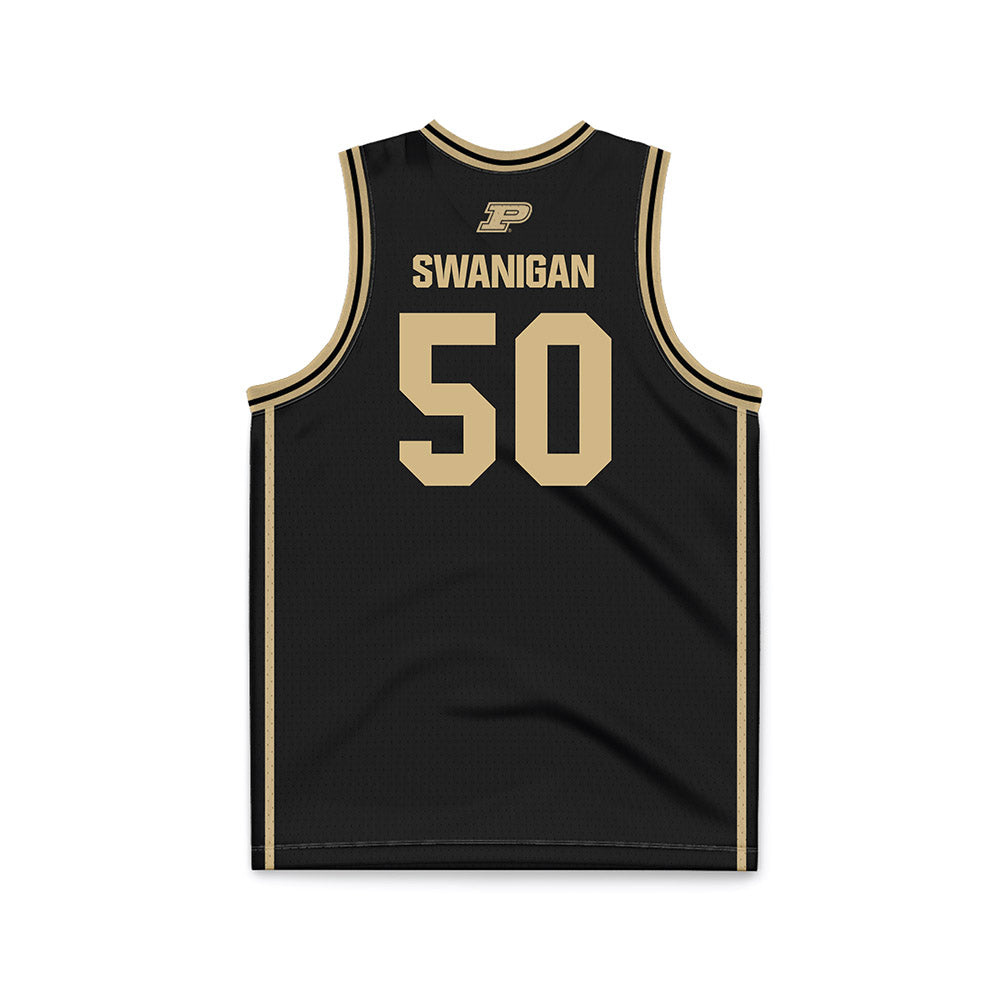 Purdue - NCAA Men's Basketball : Caleb Swanigan - NCAA® March Madness® 2025 Black Basketball Jersey-1