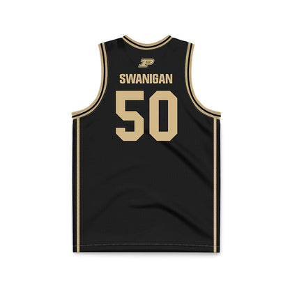 Purdue - NCAA Men's Basketball : Caleb Swanigan - NCAA® March Madness® 2025 Black Basketball Jersey-1