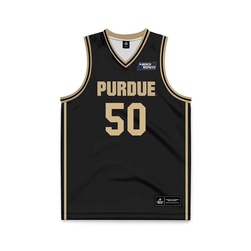 Purdue - NCAA Men's Basketball : Caleb Swanigan - NCAA® March Madness® 2025 Black Basketball Jersey-0