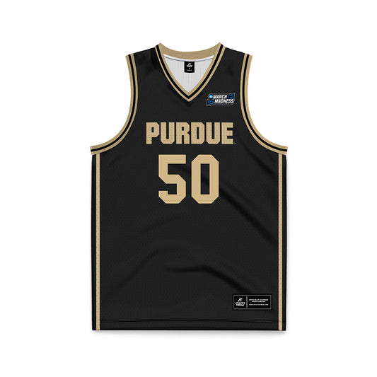 Purdue - NCAA Men's Basketball : Caleb Swanigan - NCAA® March Madness® 2025 Black Basketball Jersey-0
