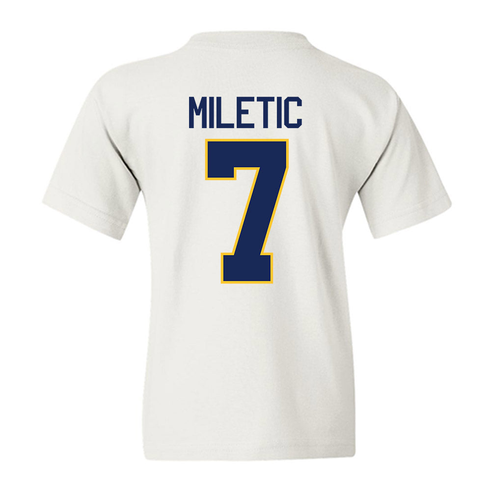 Marquette - NCAA Men's Basketball : Ian Miletic - NCAA® March Madness® 2025 Shersey Youth T-Shirt-1