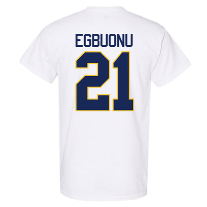 Marquette - NCAA Men's Basketball : Alex Egbuonu - NCAA® March Madness® 2025 Shersey T-Shirt-1