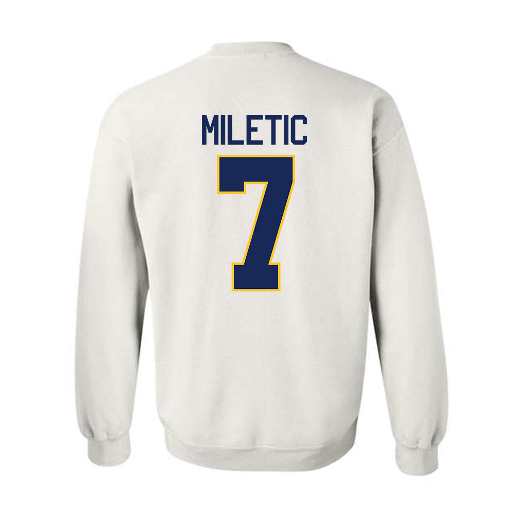 Marquette - NCAA Men's Basketball : Ian Miletic - NCAA® March Madness® 2025 Shersey Crewneck Sweatshirt-1