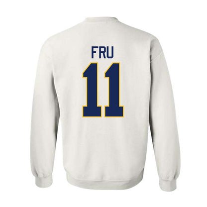 Marquette - NCAA Men's Basketball : Sananda Fru - NCAA® March Madness® 2025 Shersey Crewneck Sweatshirt-1