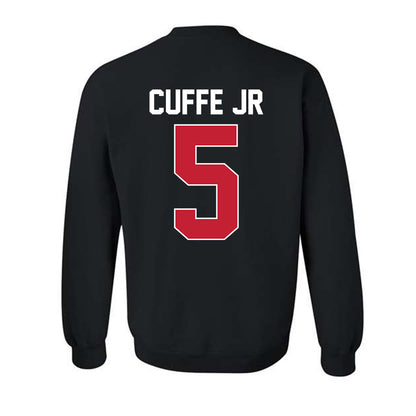 St. Johns - NCAA Men's Basketball : Kyle Cuffe Jr - NCAA® March Madness® 2025 Shersey Crewneck Sweatshirt-1