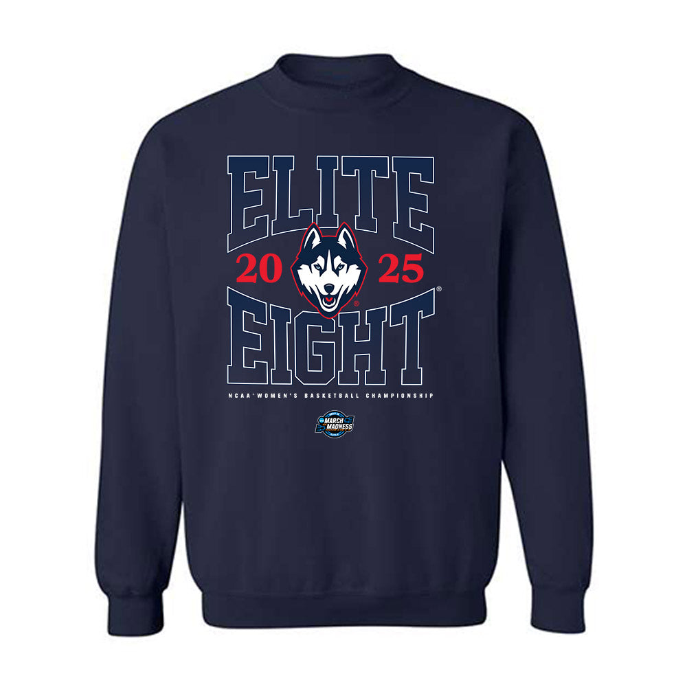 UConn - NCAA Women's Basketball : Kaylee Meza - NCAA® March Madness® 2025 Elite Eight Crewneck Sweatshirt-0