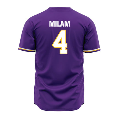 LSU - NCAA Baseball : Steven Milam - Purple Jersey-1