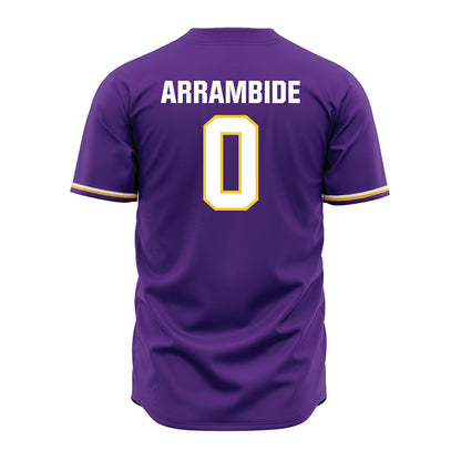 LSU - NCAA Baseball : Cade Arrambide - Purple Jersey-3