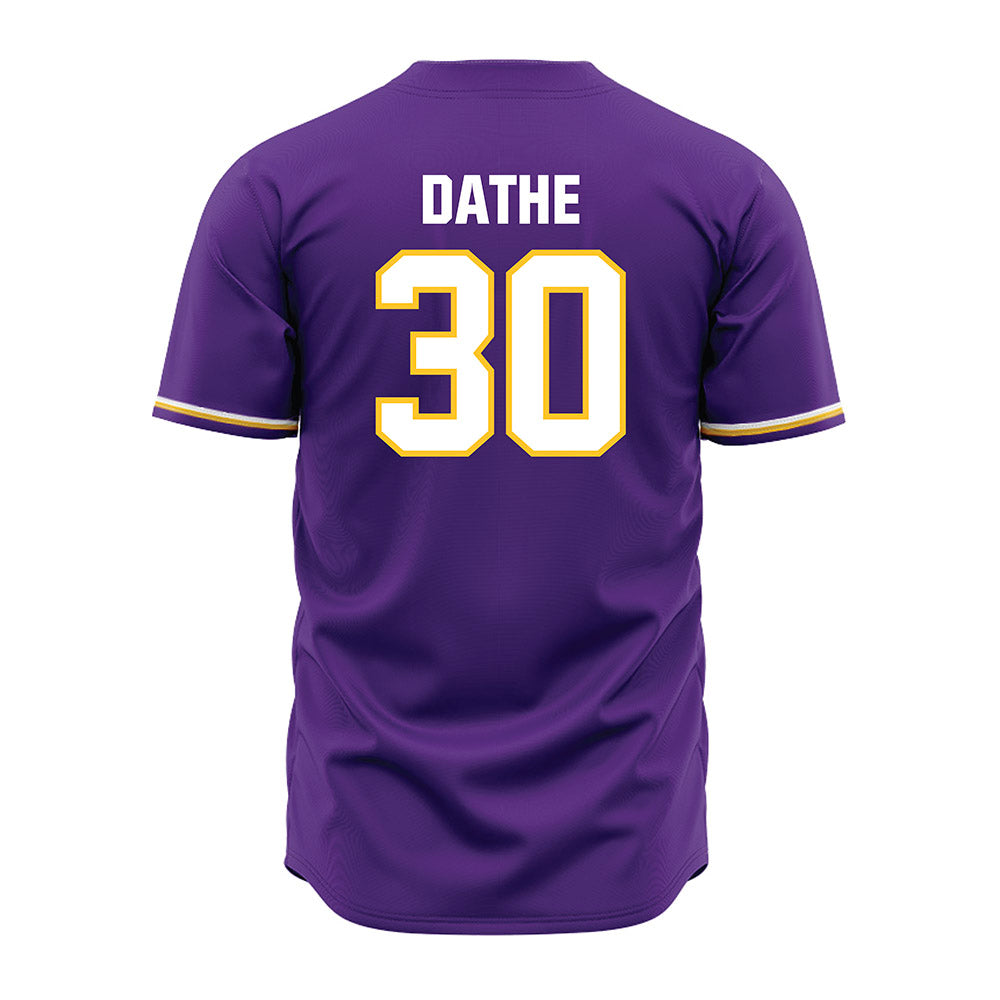 LSU - NCAA Baseball : Dax Dathe - Purple Jersey-3