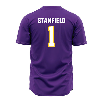 LSU - NCAA Baseball : Chris Stanfield - Purple Jersey-1