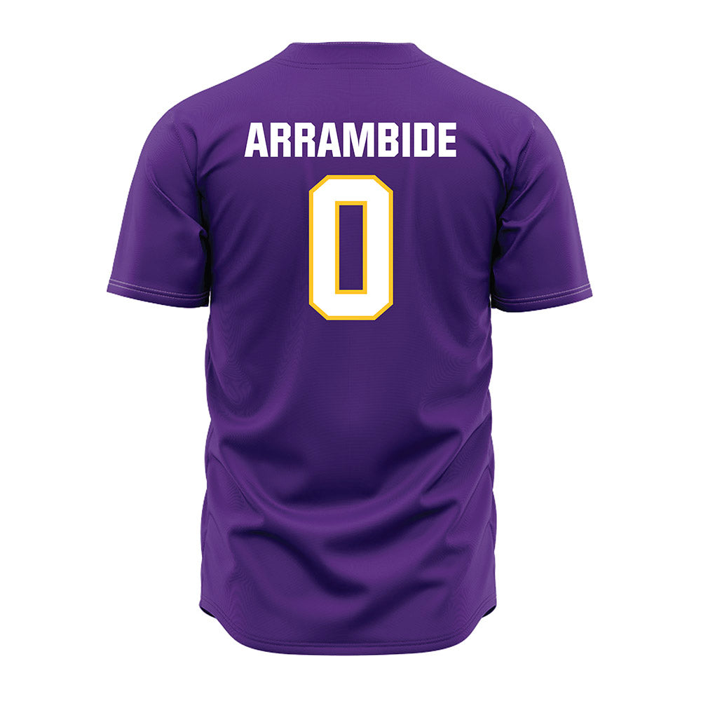 LSU - NCAA Baseball : Cade Arrambide - Purple Jersey-1