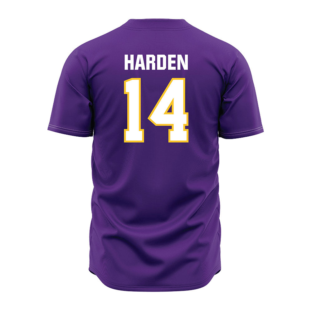 LSU - NCAA Baseball : Daniel Harden - Purple Jersey-1