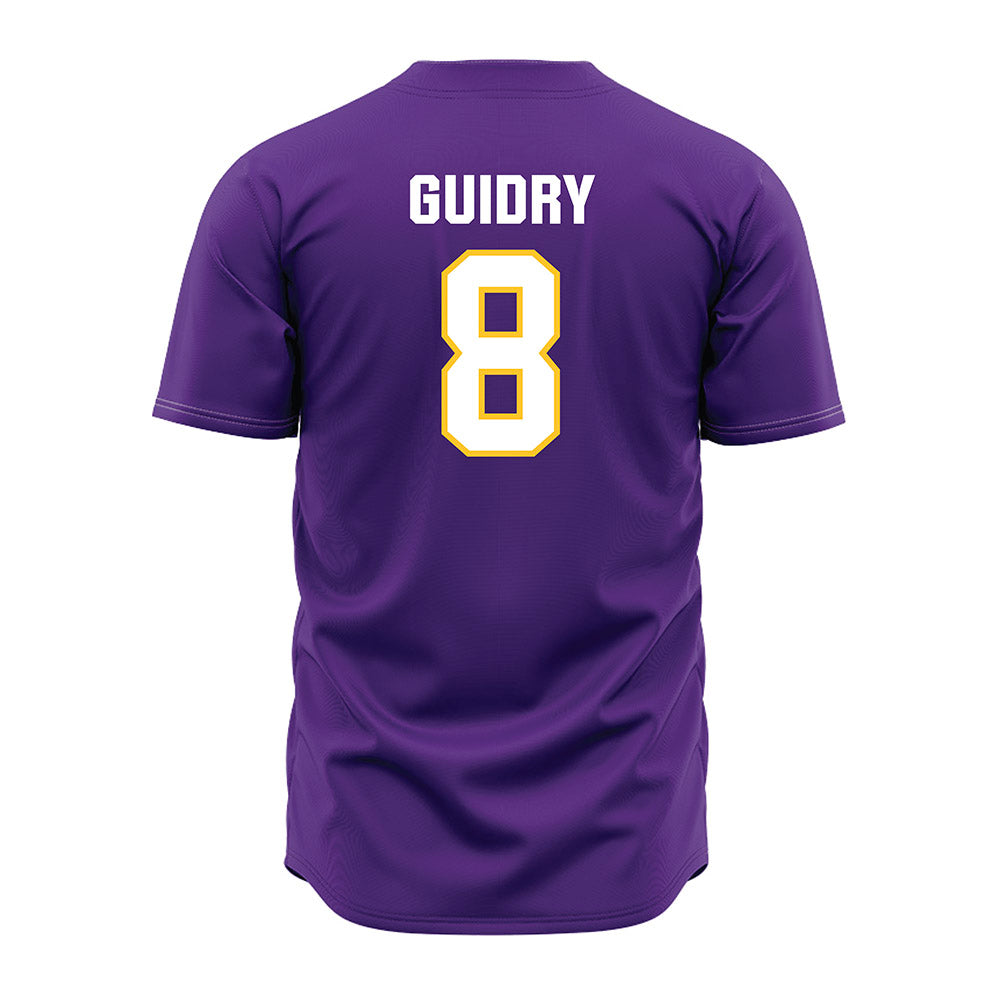 LSU - NCAA Baseball : Gavin Guidry - Purple Jersey-1